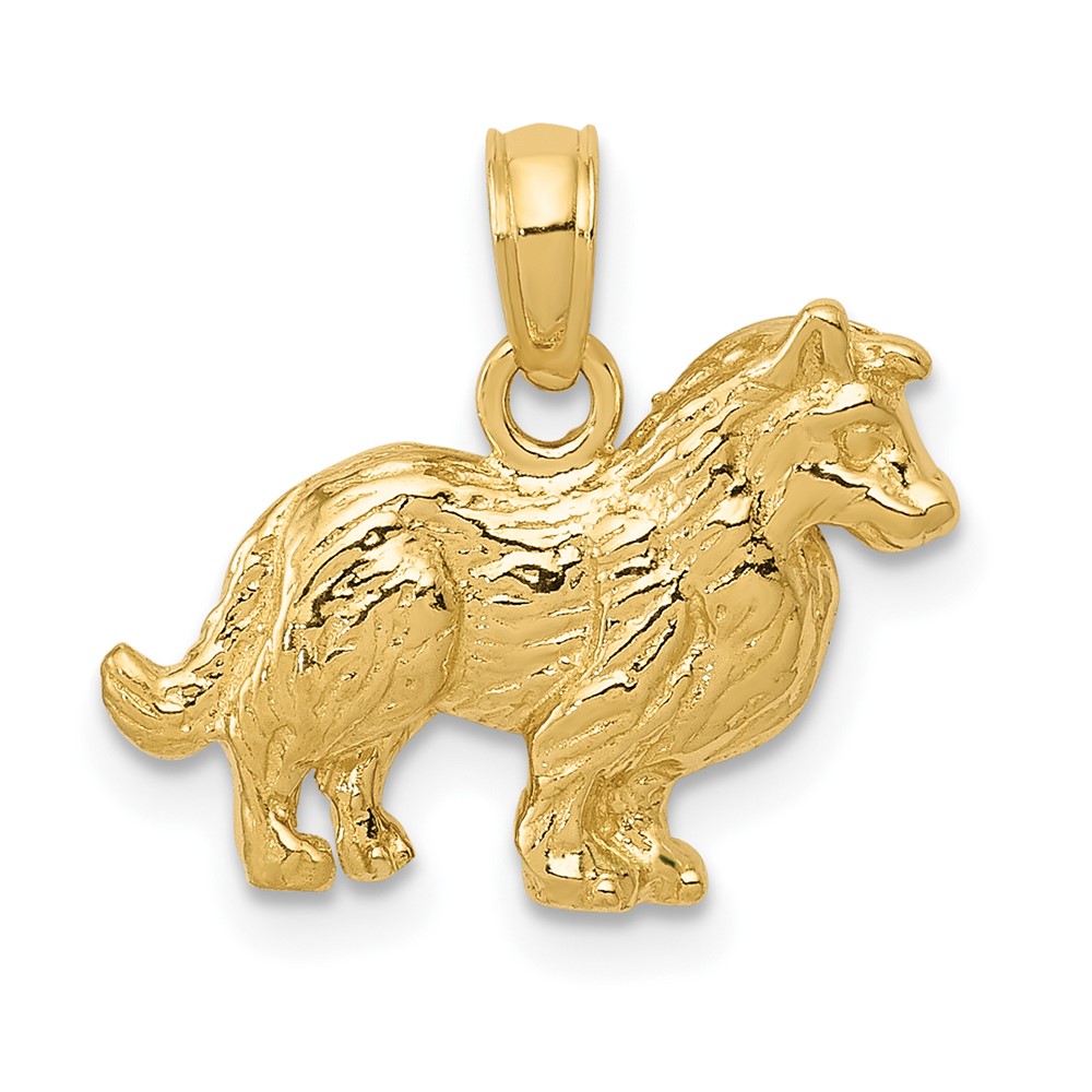 Picture of Finest Gold 10K Collie Dog Pendant
