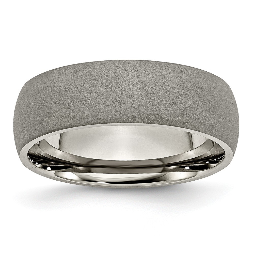 Picture of Bridal TB110-11 Titanium Stone Finish 7 mm Band - Size 11