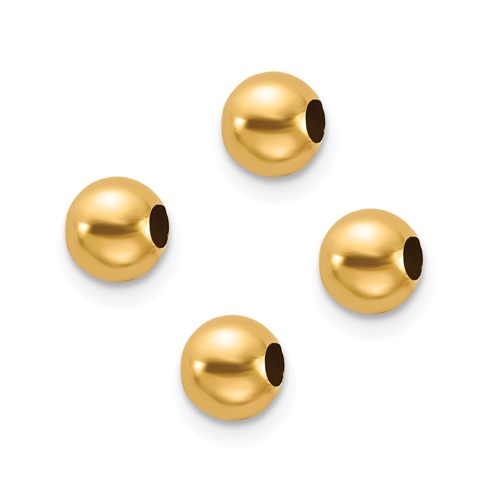 Picture of Finest Gold 4 mm 14K Yellow Gold Spacer Beads&amp;#44; Set of 4
