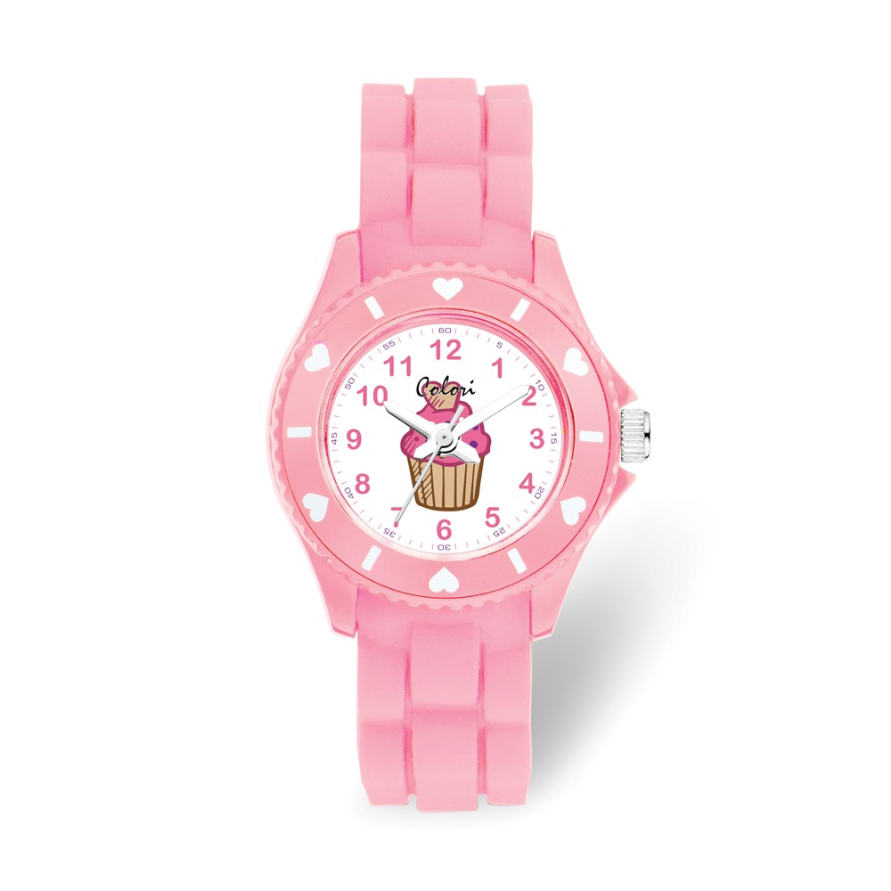 Picture of Finest Gold Colori Kids Pink Cupcake 30 mm Watch