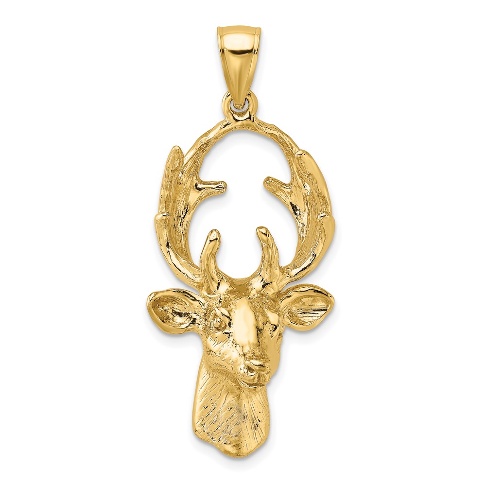 Picture of Finest Gold 10K 3-D Deer Head Charm