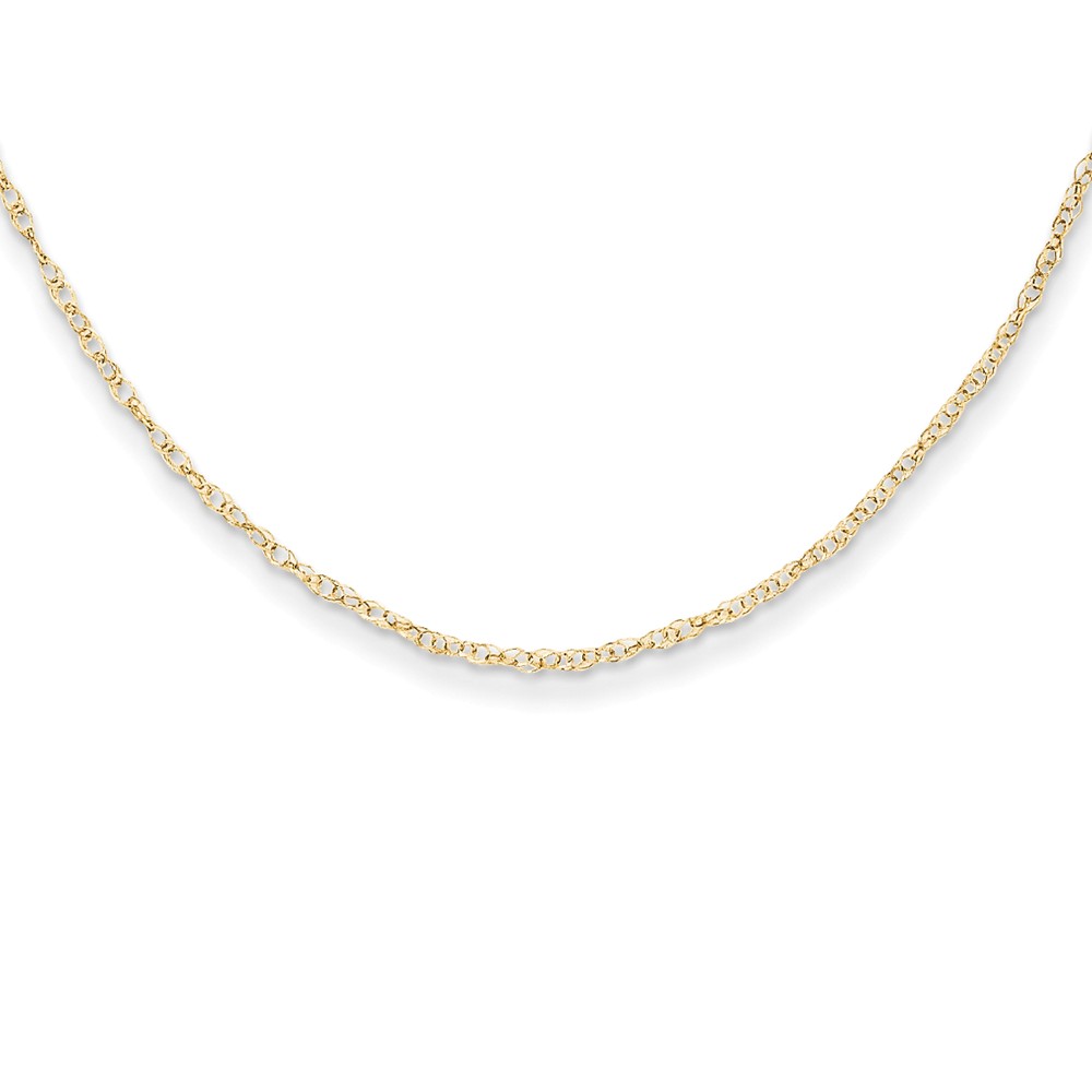 Picture of Finest Gold 1 mm x 13 in. 14K Yellow Gold Madi K Childs Rope Chain