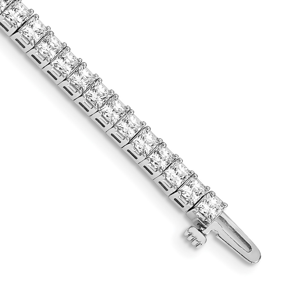 Picture of Finest Gold 14K White Gold 2.5 mm Princess 6.6CT Diamond Tennis Bracelet Mounting