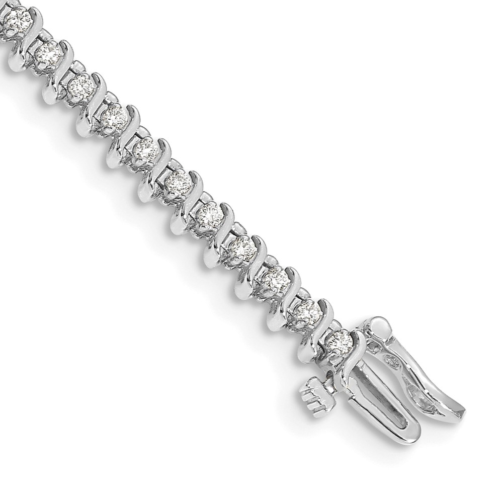 Picture of Finest Gold 14K White Gold 1.6 mm Diamond Tennis Bracelet Mounting