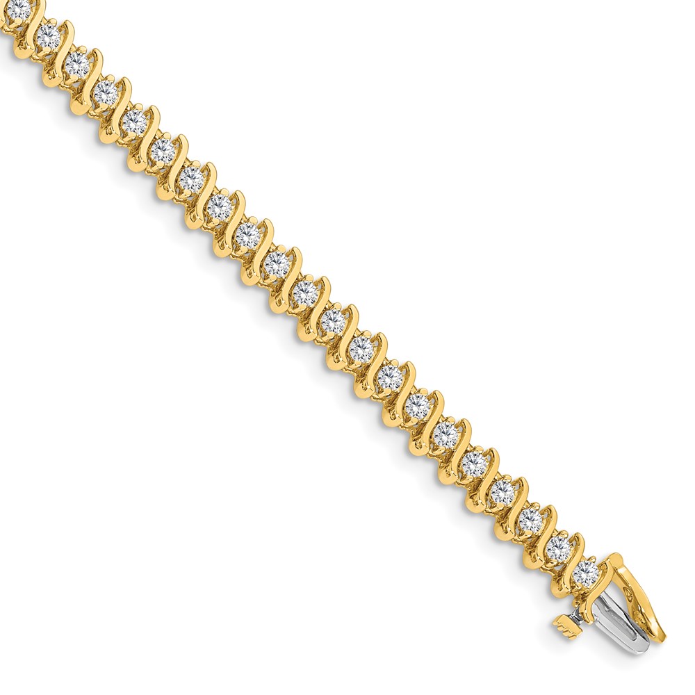 Picture of Finest Gold 14K Yellow Gold 2.6 mm Diamond Tennis Bracelet Mounting
