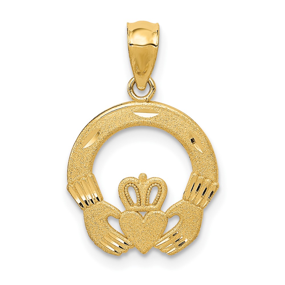 Picture of Finest Gold 10K Yellow Gold Claddagh Charm