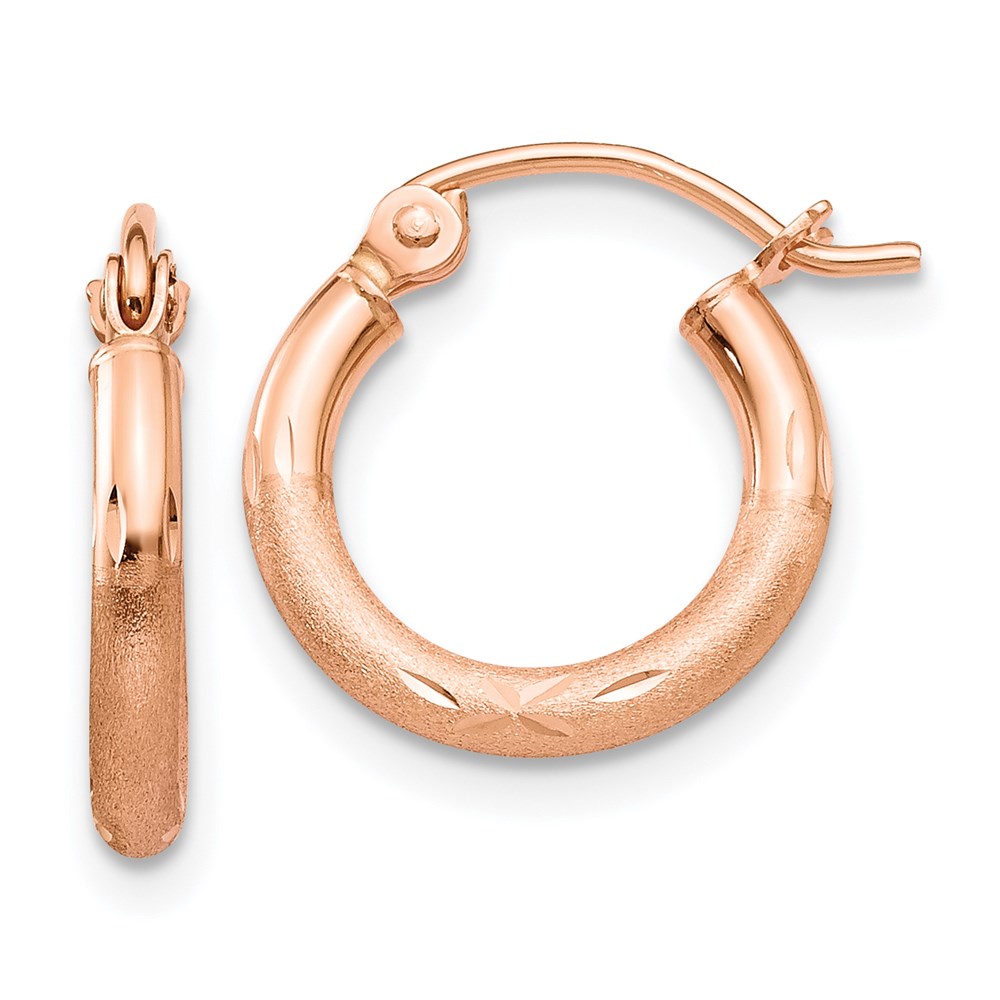 Gold Classics(tm) 14kt. Rose Gold 2mm Polished Hoop Earrings -  Fine Jewelry Collections, TF754