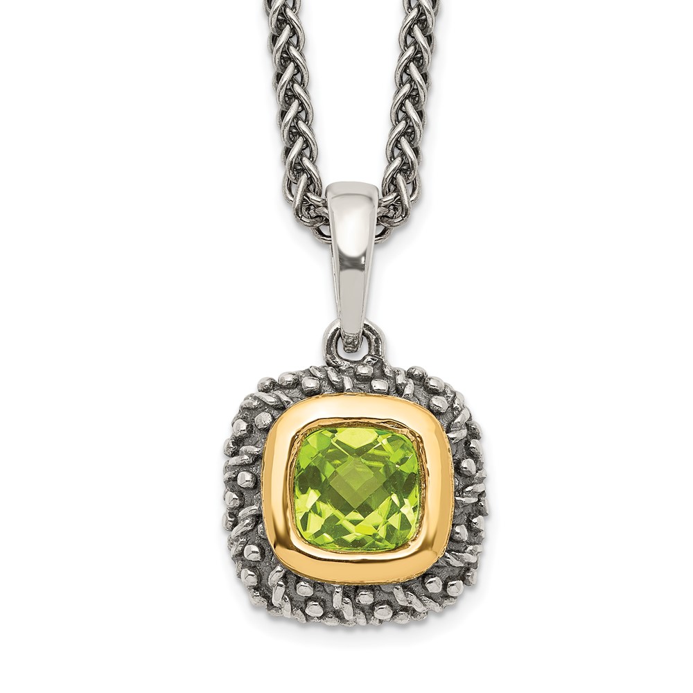 Picture of Finest Gold Sterling Silver with 14K Peridot Necklace