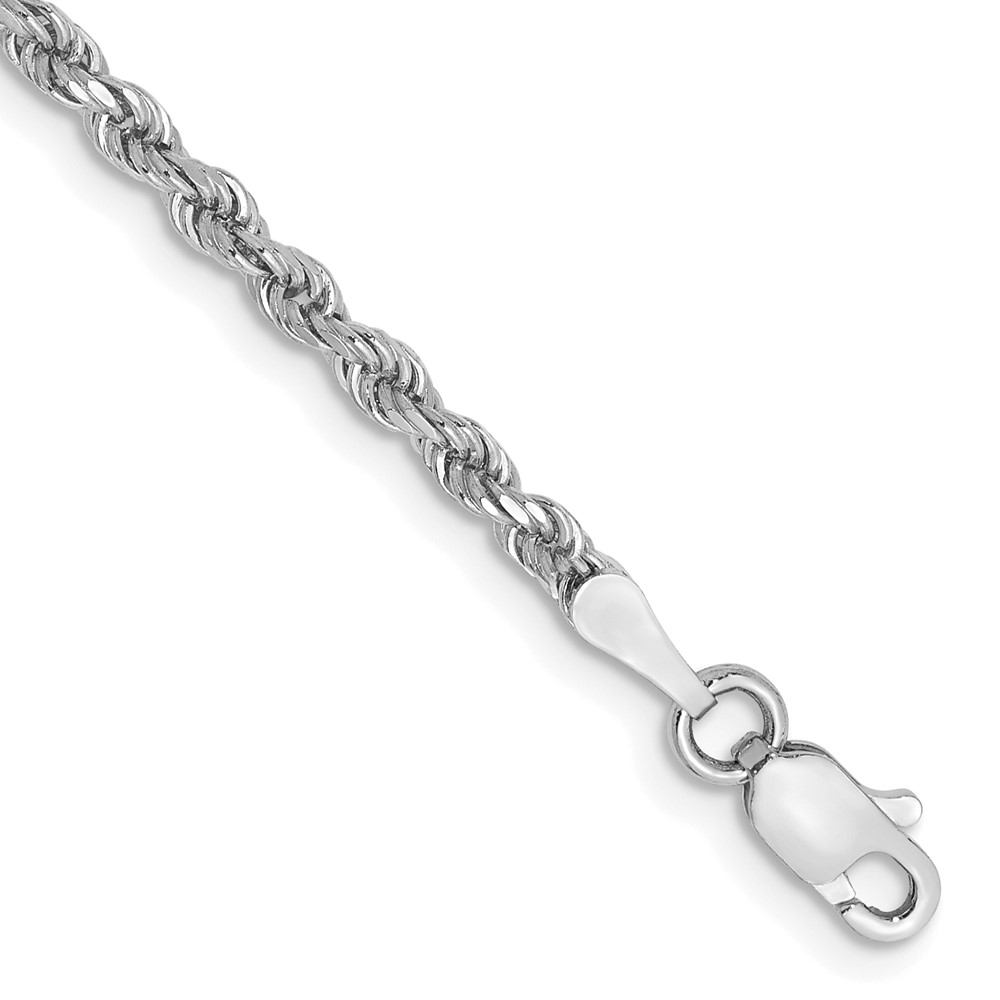 Picture of Finest Gold 10K White Gold 2.25 mm Diamond-cut Rope Chain
