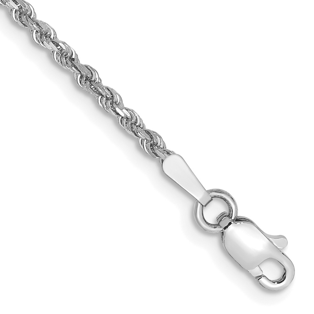 Picture of Finest Gold 10K White Gold 1.75 mm Diamond-cut Rope Chain