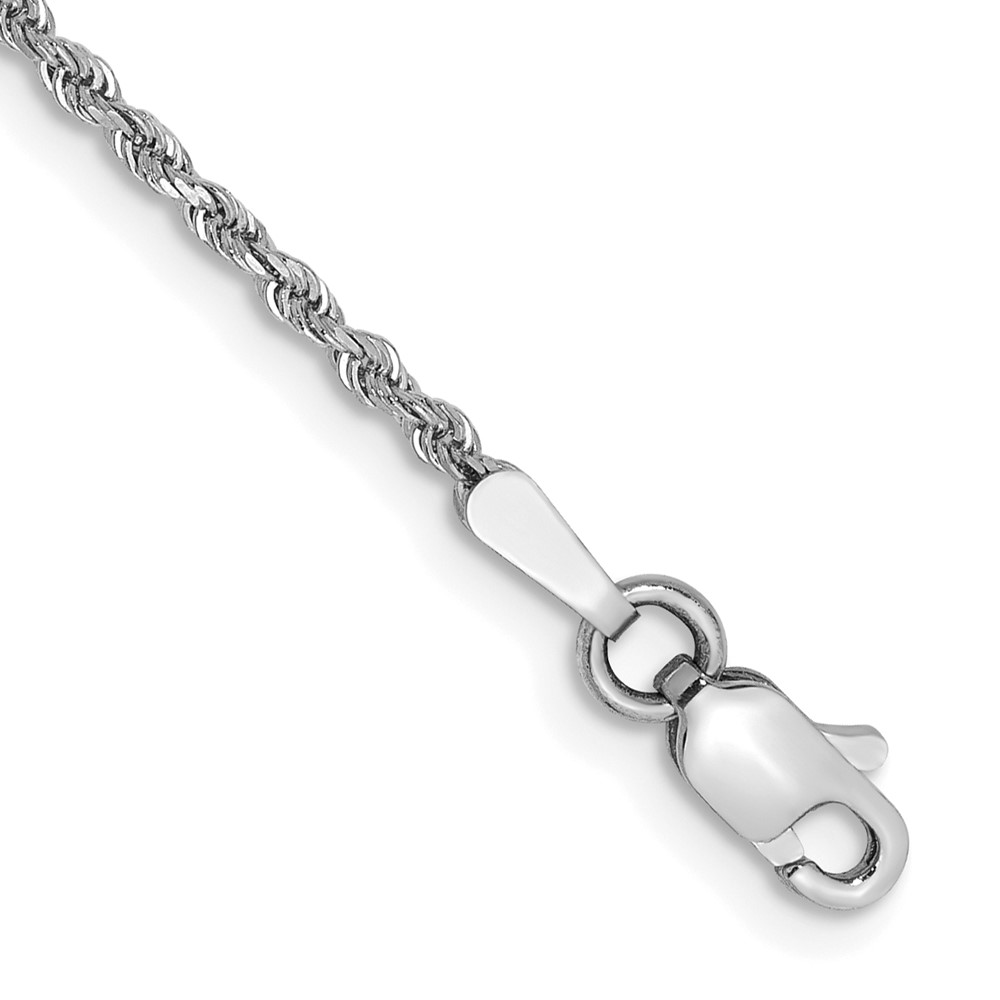 Picture of Finest Gold 1.5 mm 10K White Gold Diamond-cut Rope Chain
