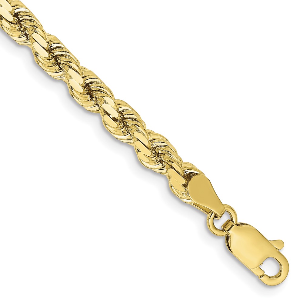 Picture of Finest Gold 10K 4.25 mm Diamond-cut Rope Chain Anklet