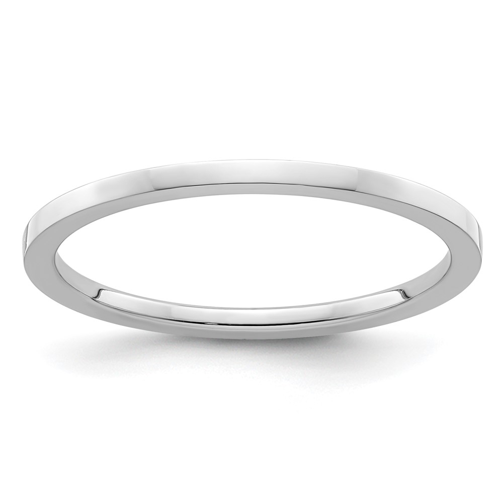 Picture of Finest Gold 1.2mm Flat Stackable Band 10K White Gold