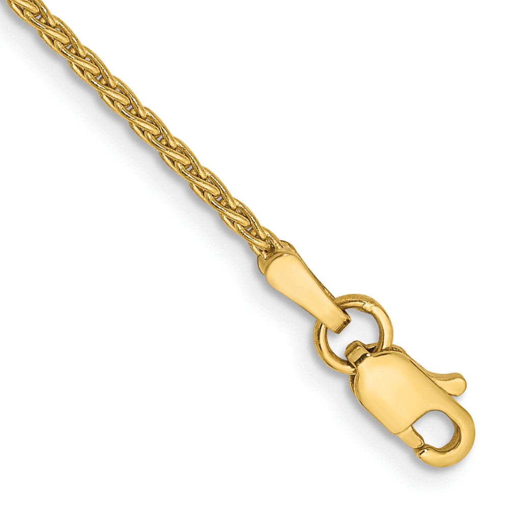 Picture of Finest Gold 10K Yellow Gold 1.5 mm Parisian Wheat Chain 8 in. Bracelet