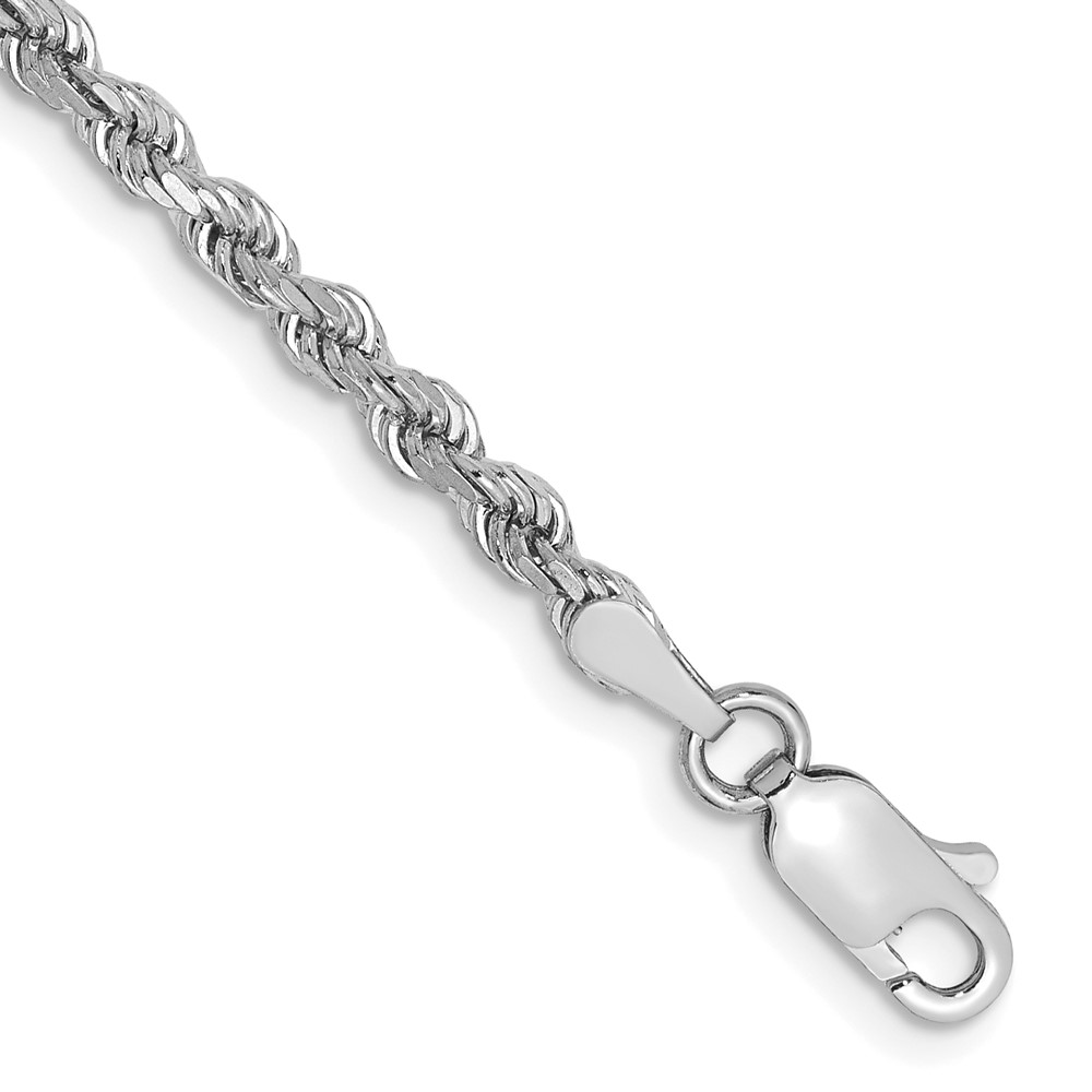 Picture of Finest Gold 10K White Gold 2.75 mm Diamond-cut Rope Chain