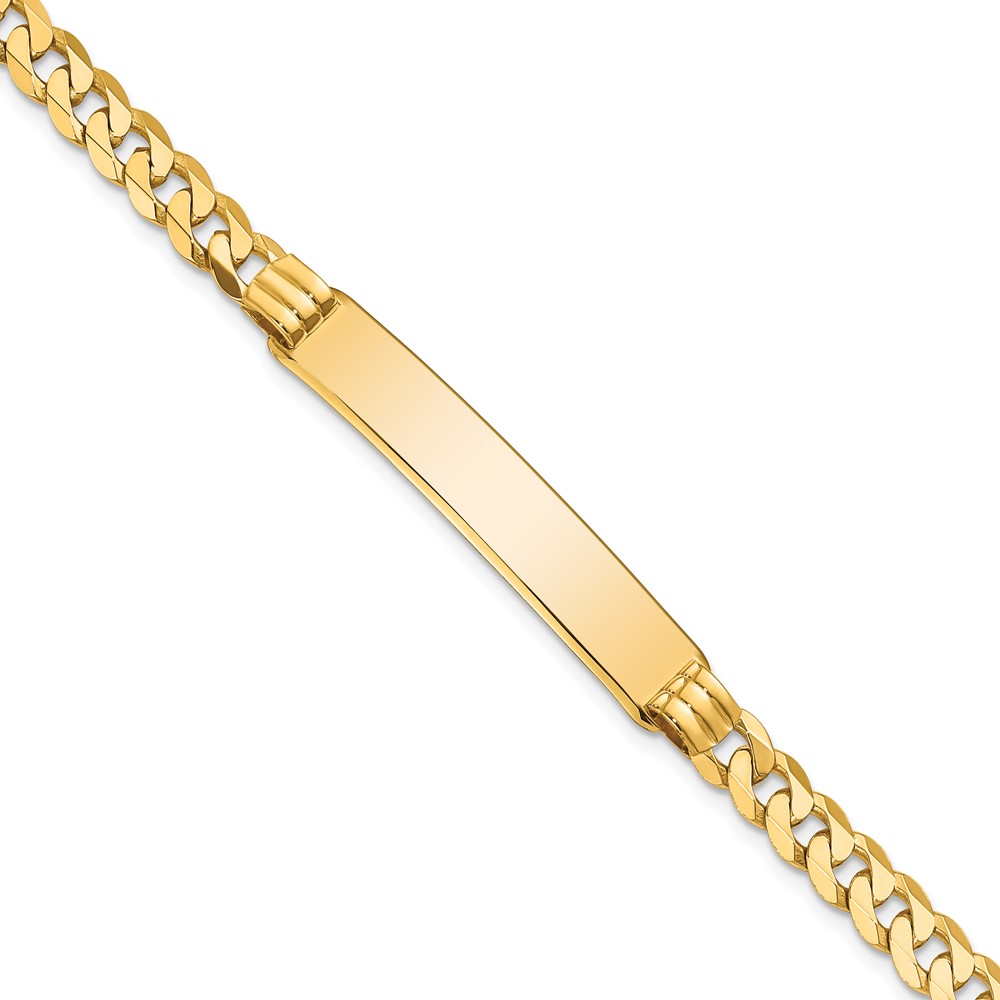 Picture of Finest Gold 10K Flat Curb Link ID Bracelet