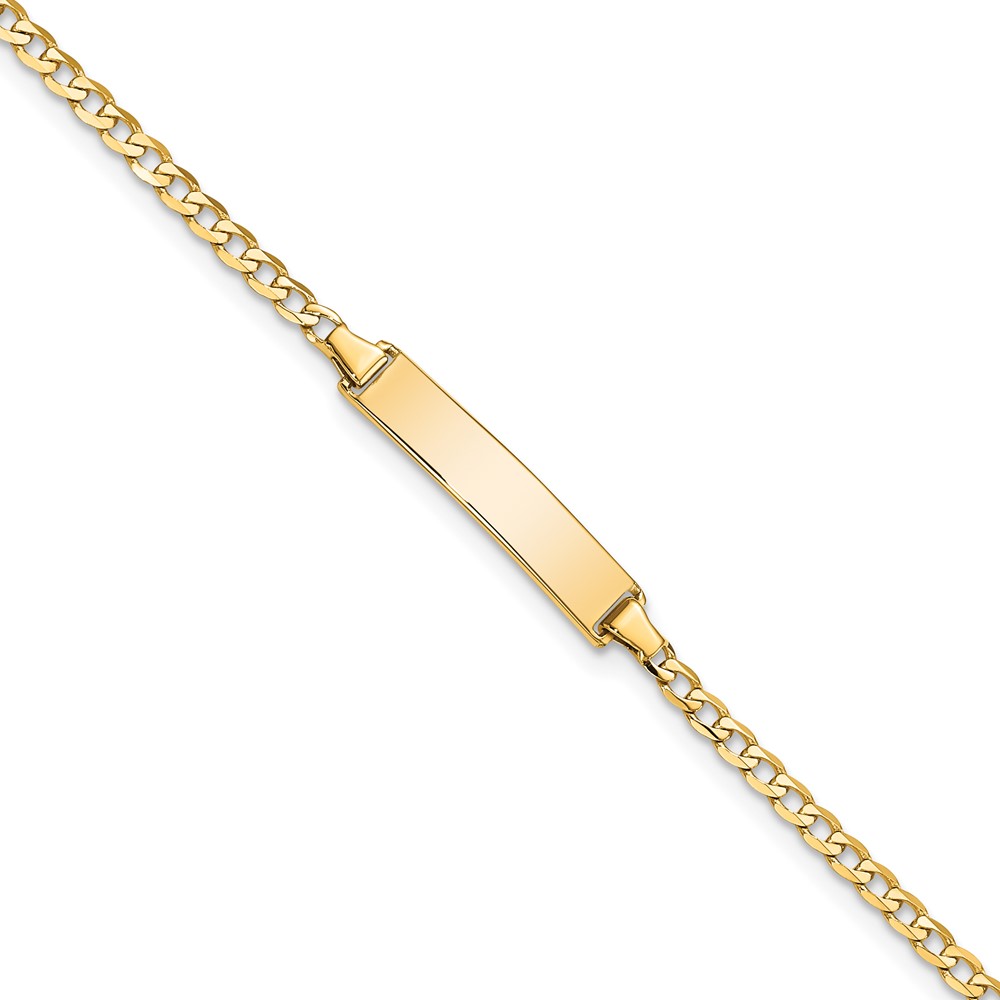 Picture of Finest Gold 10K Flat Curb Link ID Bracelet