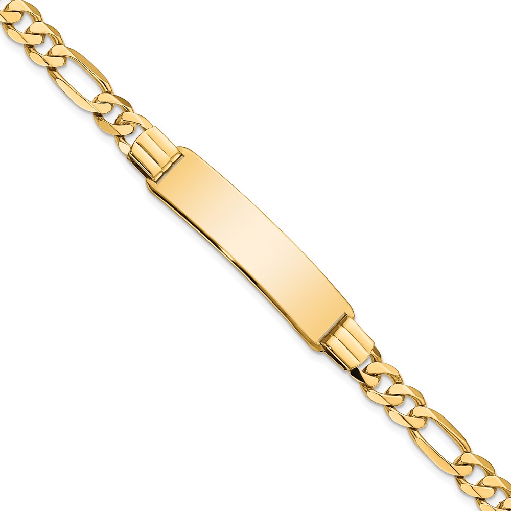 Picture of Finest Gold 10K Figaro Link ID Bracelet