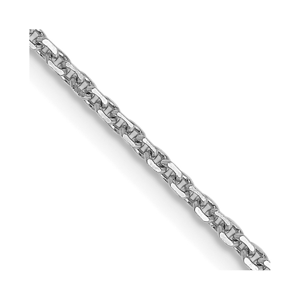 10K White Gold 1.3 mm Diamond-Cut 16 in. Cable Chain -  Finest Gold, UBS10PE146-16