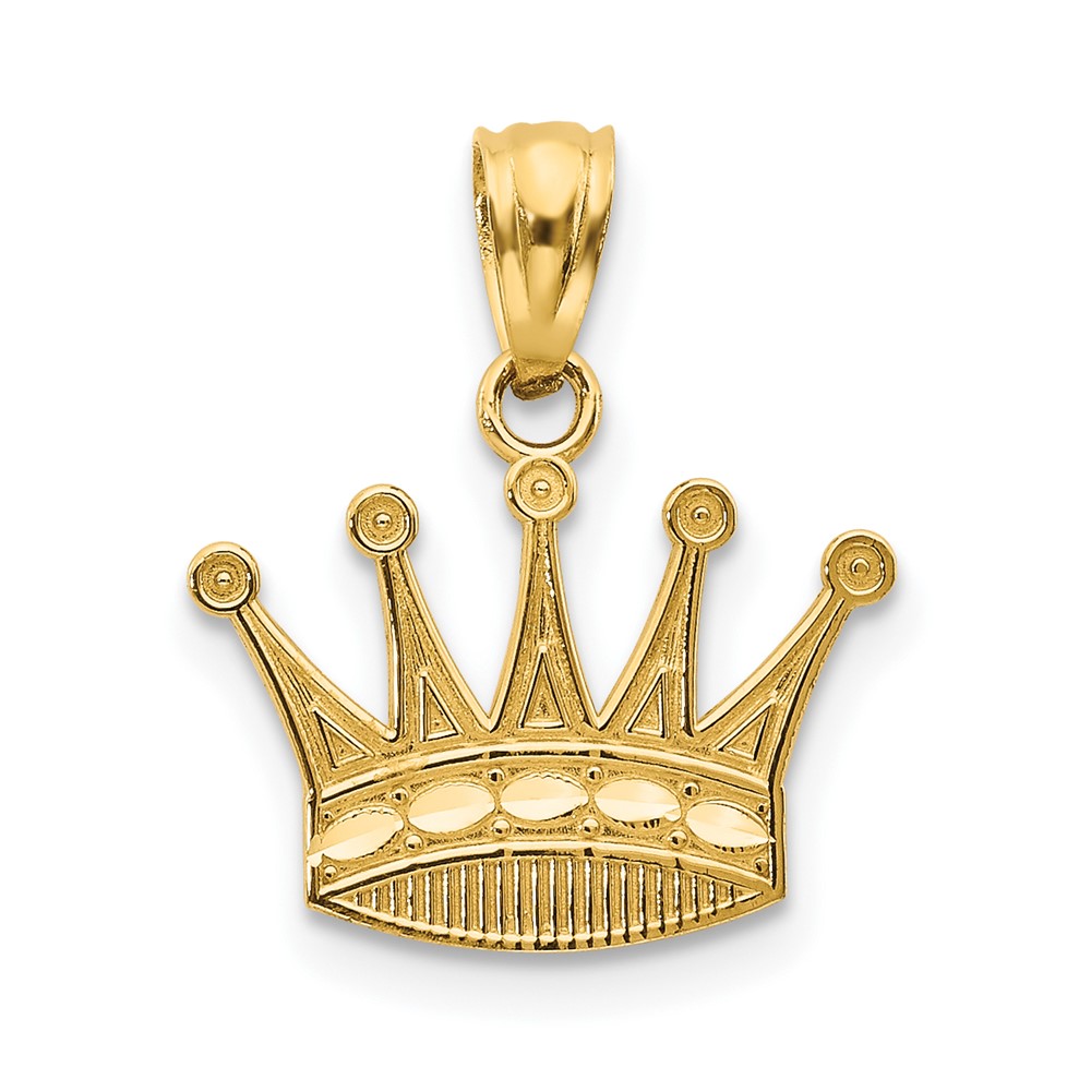 Picture of Finest Gold 10K Yellow Gold Crown Pendant