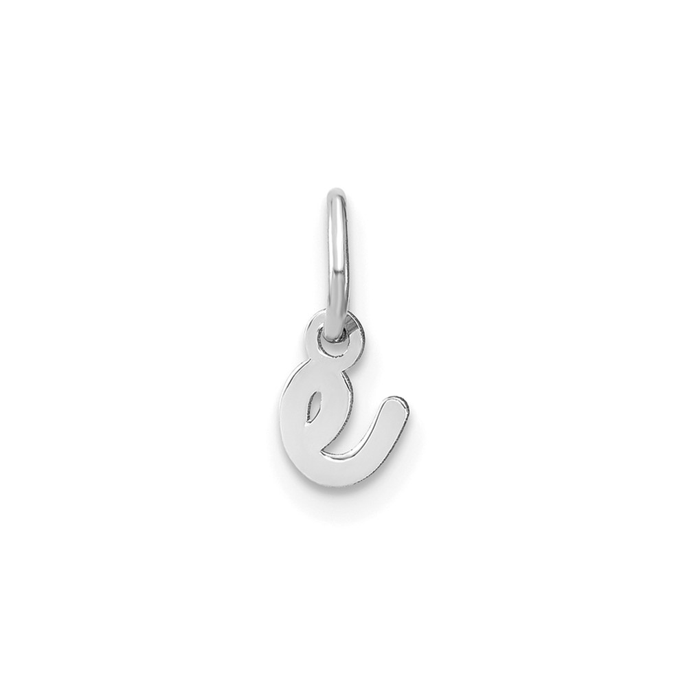 Picture of Quality Gold XNA1307W-E 14K Lower Case Letter E Initial Charm&#44; White Gold