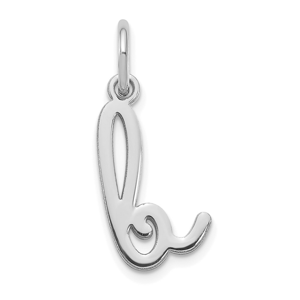 Picture of Quality Gold 14K White Gold Lower Case Letter B Initial Charm
