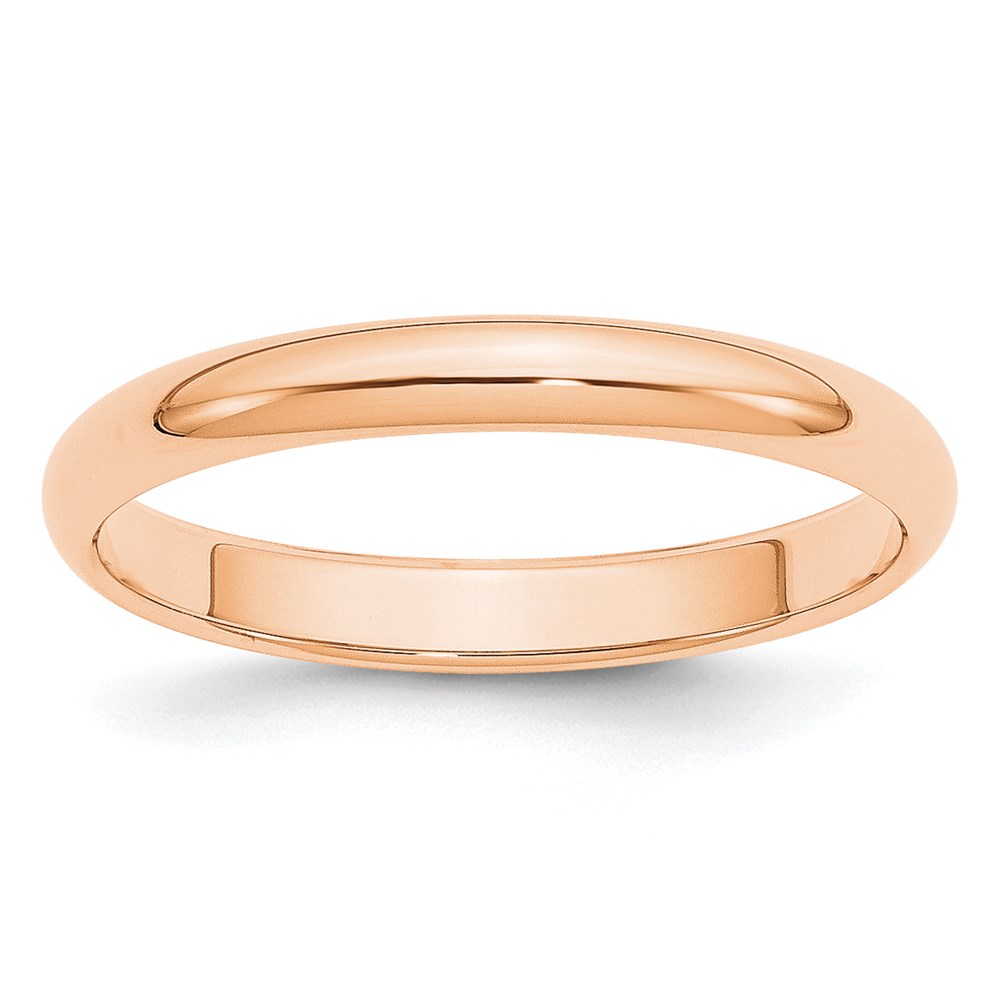Picture of Finest Gold 10K 3 mm Rose Gold Half Round Band - Size 8