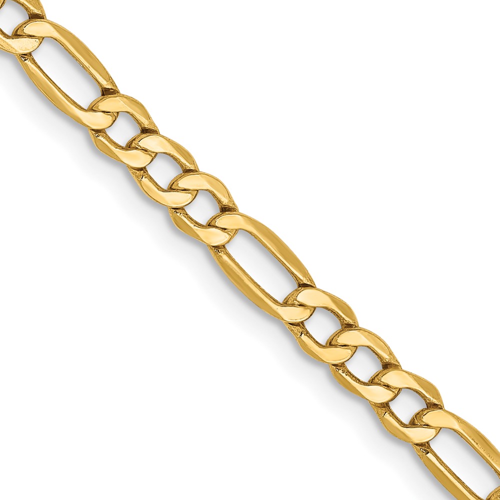 Unisex Gold Classics(tm) 3.5mm. 14k Semi Solid Figaro Chain Necklace -  Fine Jewelry Collections, BC93-28