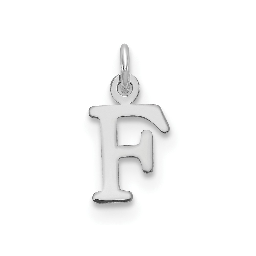 Picture of Quality Gold 14KW Cutout Letter F Initial Pendant