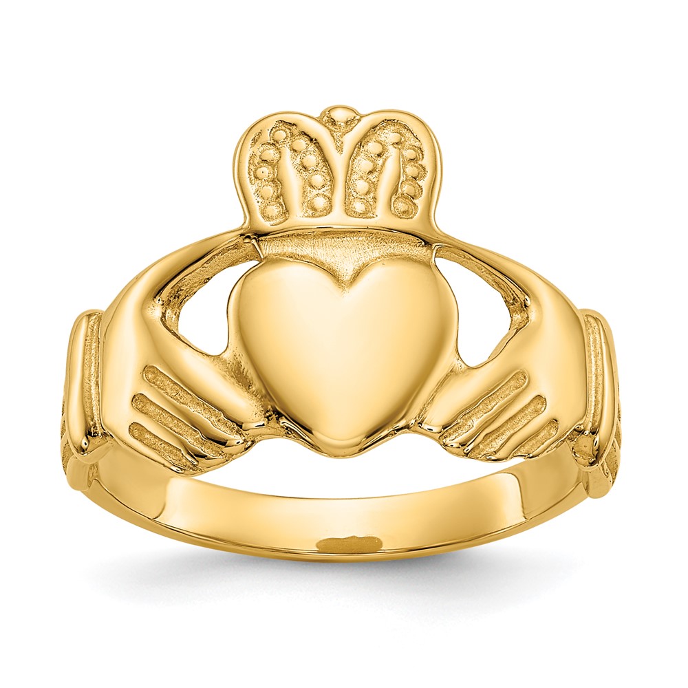 Gold Classics(tm) Wide Tapered 14kt. Gold Claddagh Ring -  Fine Jewelry Collections, D1864