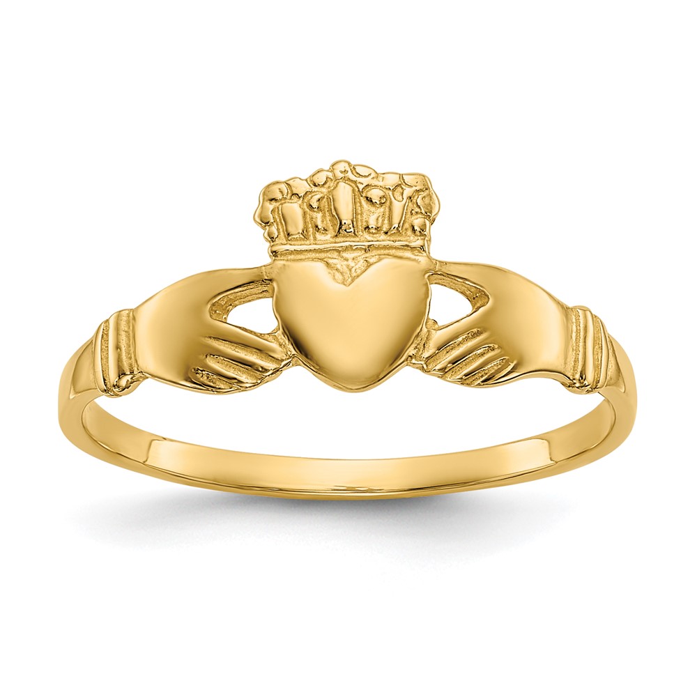 Gold Classics(tm) Thin 14kt. Gold Claddagh Ring -  Fine Jewelry Collections, D1875