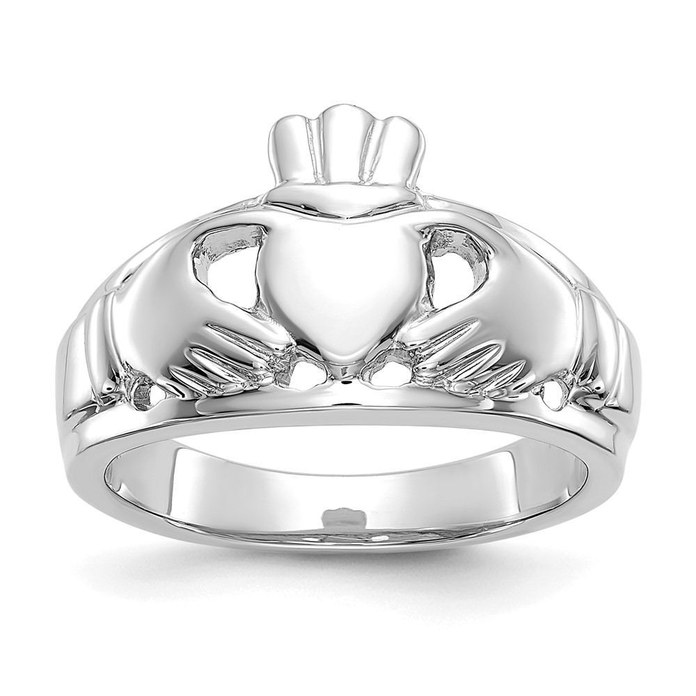 Picture of Finest Gold 10K White Gold Ladies Claddagh Ring&amp;#44; Size 6.5