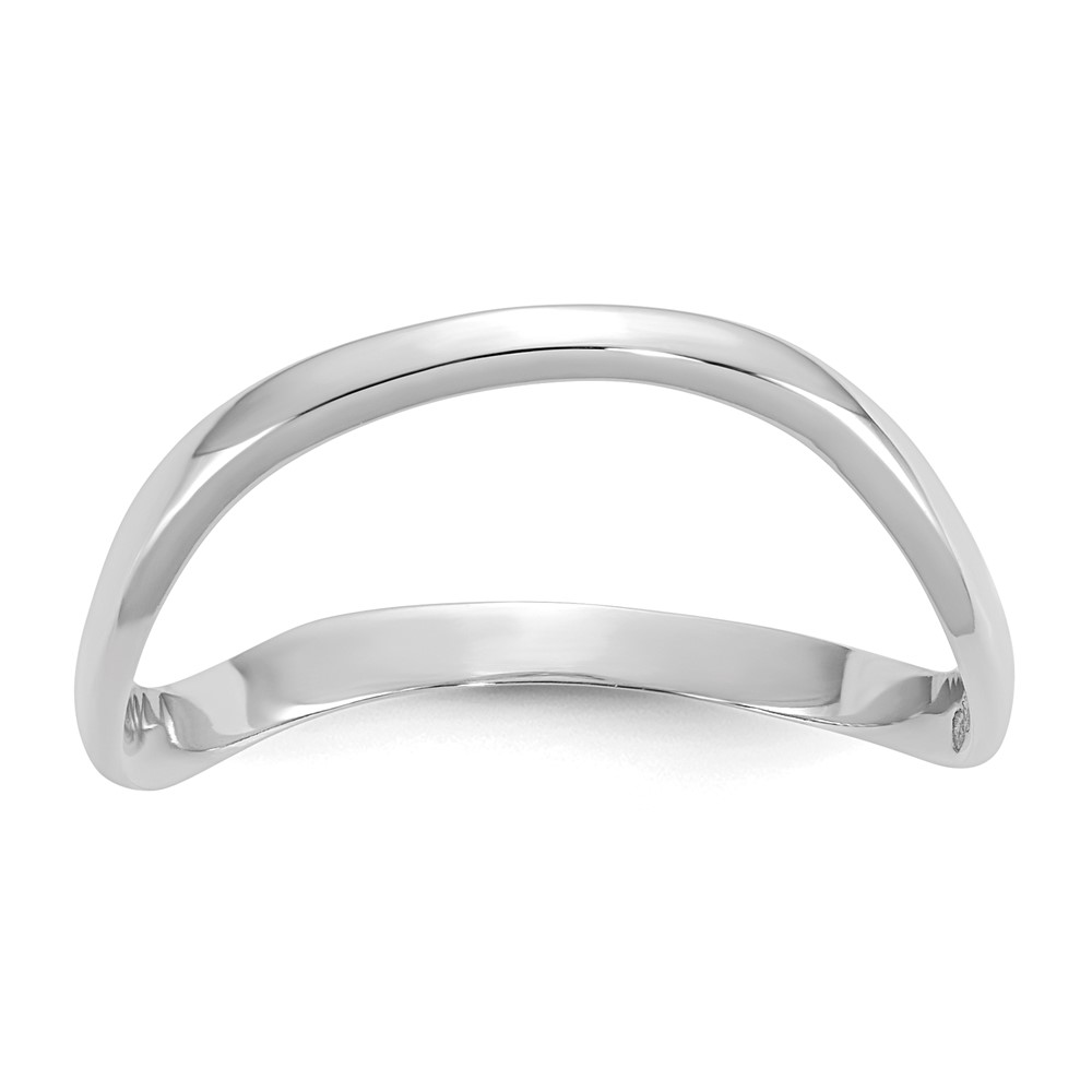 Picture of Finest Gold 10K White Gold Polished Wave Fashion Thumb Ring&amp;#44; Size 9
