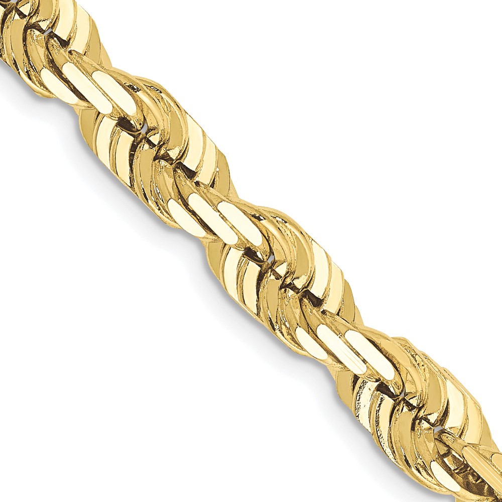 Picture of Quality Gold 10K045-24 10K 24 in. x 6.5mm Yellow Gold Diamond-Cut Rope Chain