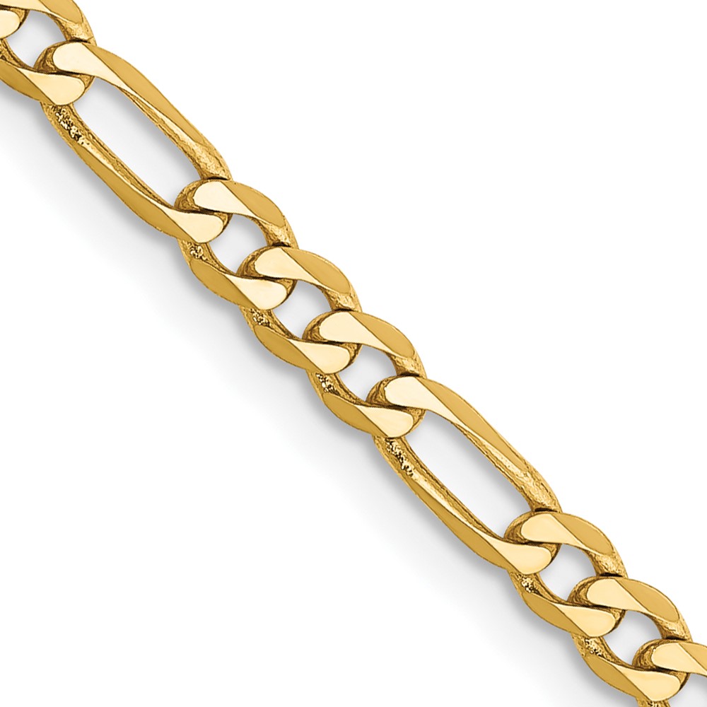 Unisex Gold Classics(tm) 3.0mm. 14k Gold Flat Figaro Chain Necklace -  Fine Jewelry Collections, FFL080-26