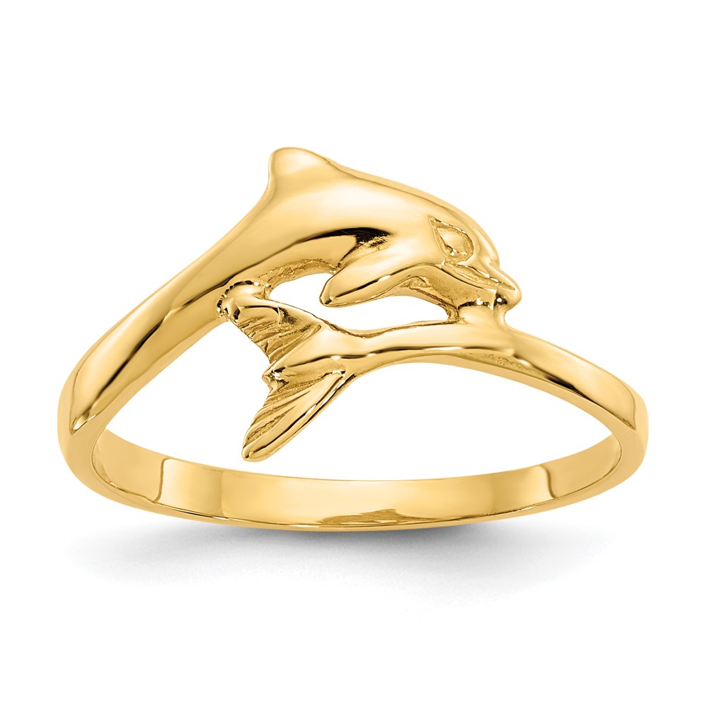 Picture of Quality Gold 10ZR193 10K Dolphin Ring&#44; Yellow - Size 6