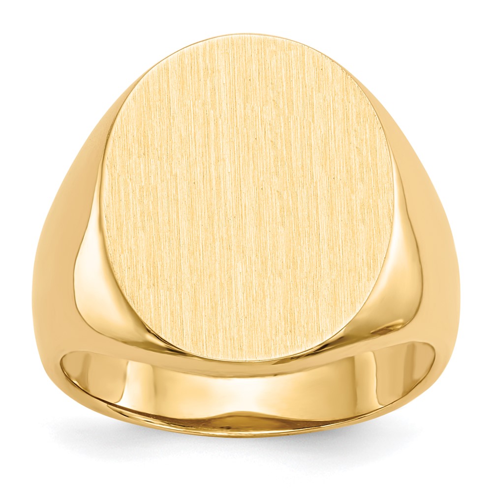 Picture of Quality Gold RS119 14K Yellow Gold 20.5 x 16 mm Open Back Mens Signet Ring - Size 10