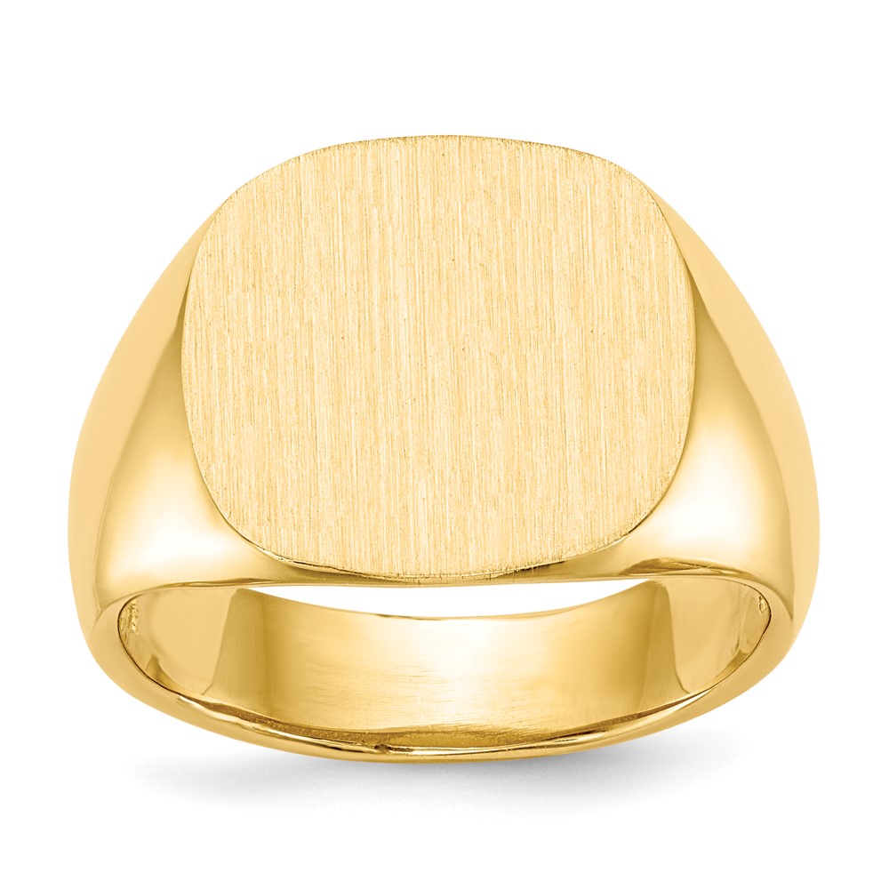 Picture of Finest Gold 14K 15.5 x 15.0 mm Open Back Mens Signet Ring&amp;#44; Size 10