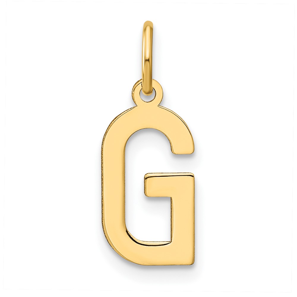 XNA1336Y-G 14K Yellow Gold Letter G Initial Pendant -  Finest Gold, UBSXNA1336Y/G