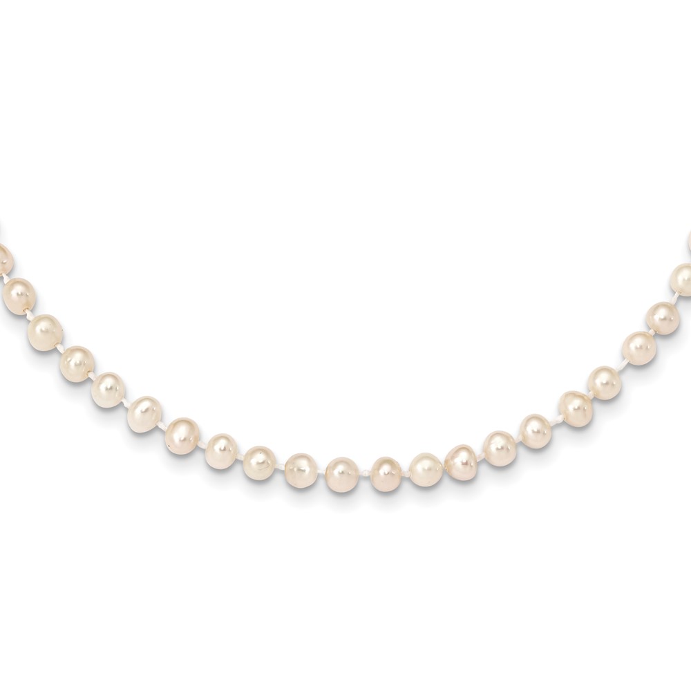 Picture of Finest Gold 14K Yellow Gold 4-5 mm White Near Round Freshwater Cultured Pearl Necklace