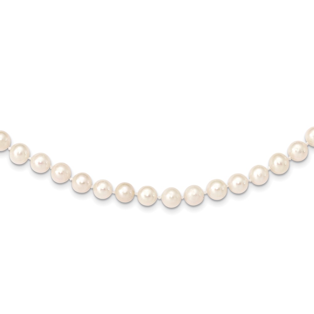 14K Yellow Gold 7-8 mm White Near Round Freshwater Cultured Pearl 16 in. Necklace -  Bagatela, BA2696979