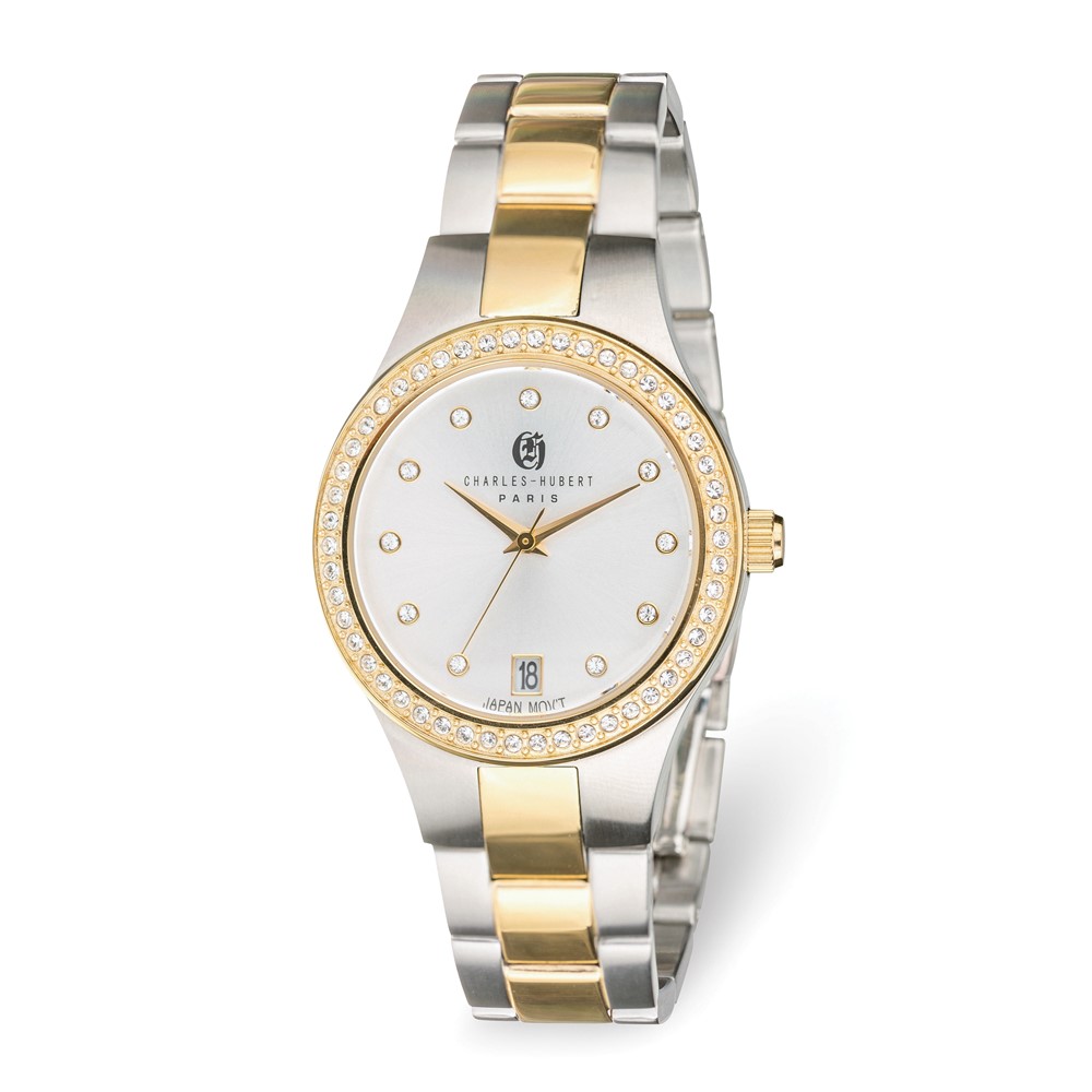 Charles Hubert Ladies 2-tone Stainless Steel Silver Dial Watch -  Bagatela, BA2696322