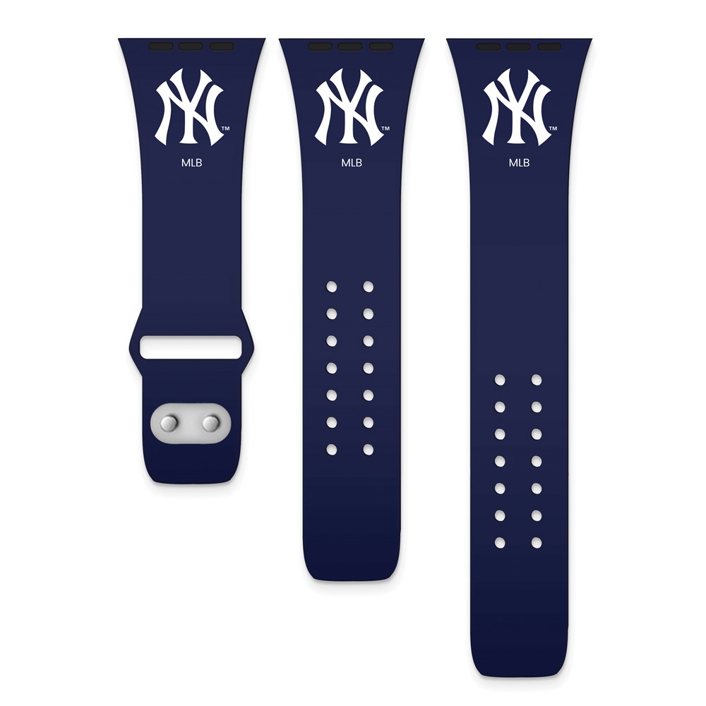 Picture of Finest Gold Gametime NY Yankees Silicon Non Metal Watch Band  Blue