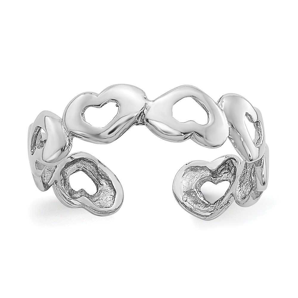 Picture of Finest Gold 14K White Gold Heart Toe Ring