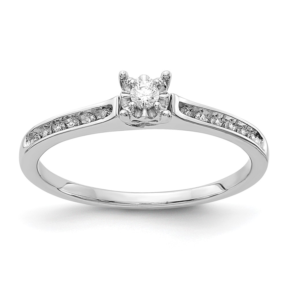 Picture of Finest Gold 14K White Gold Diamond Ring - Size 7