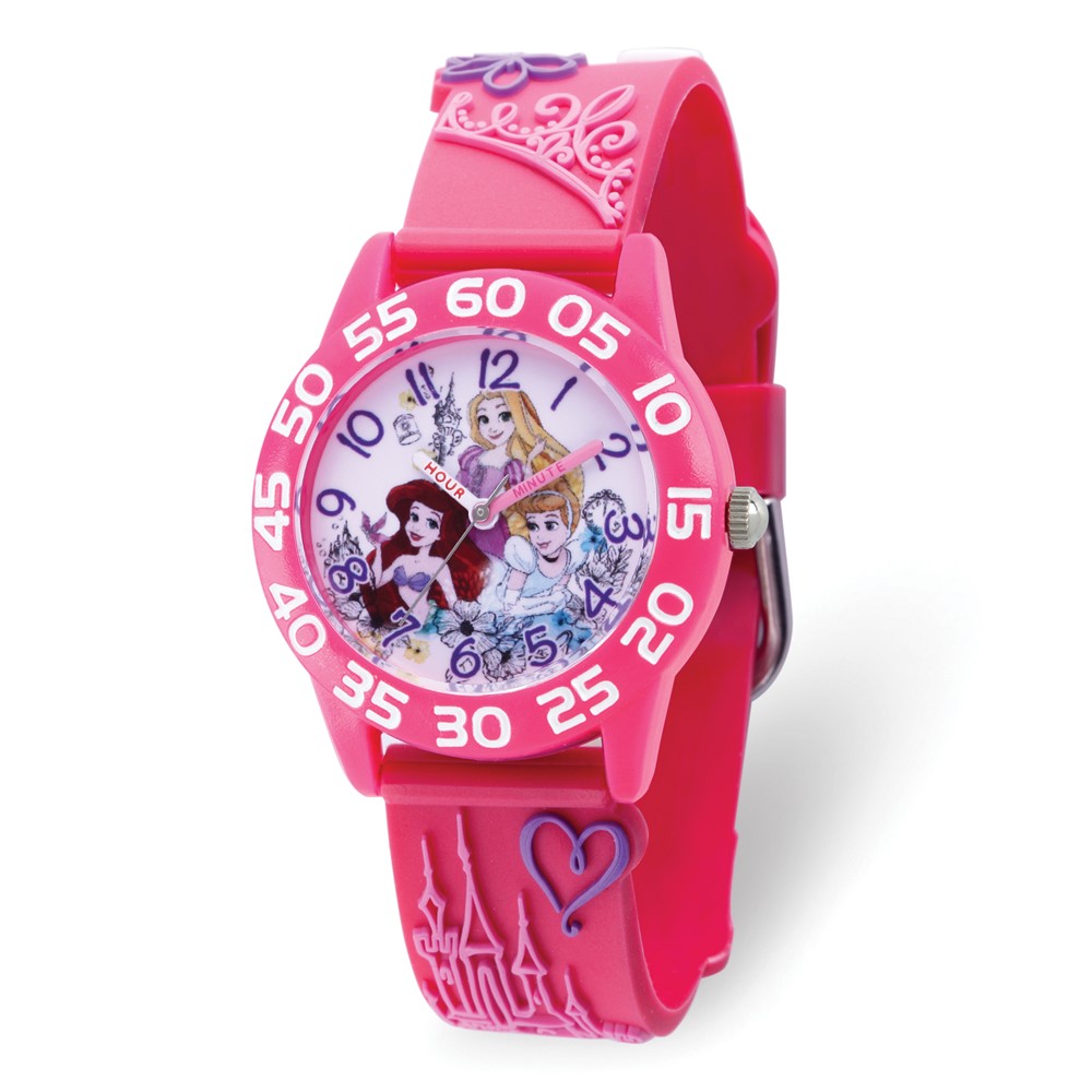 Picture of Finest Gold Disney Princess Pink 3D Strap Time Teacher Watch
