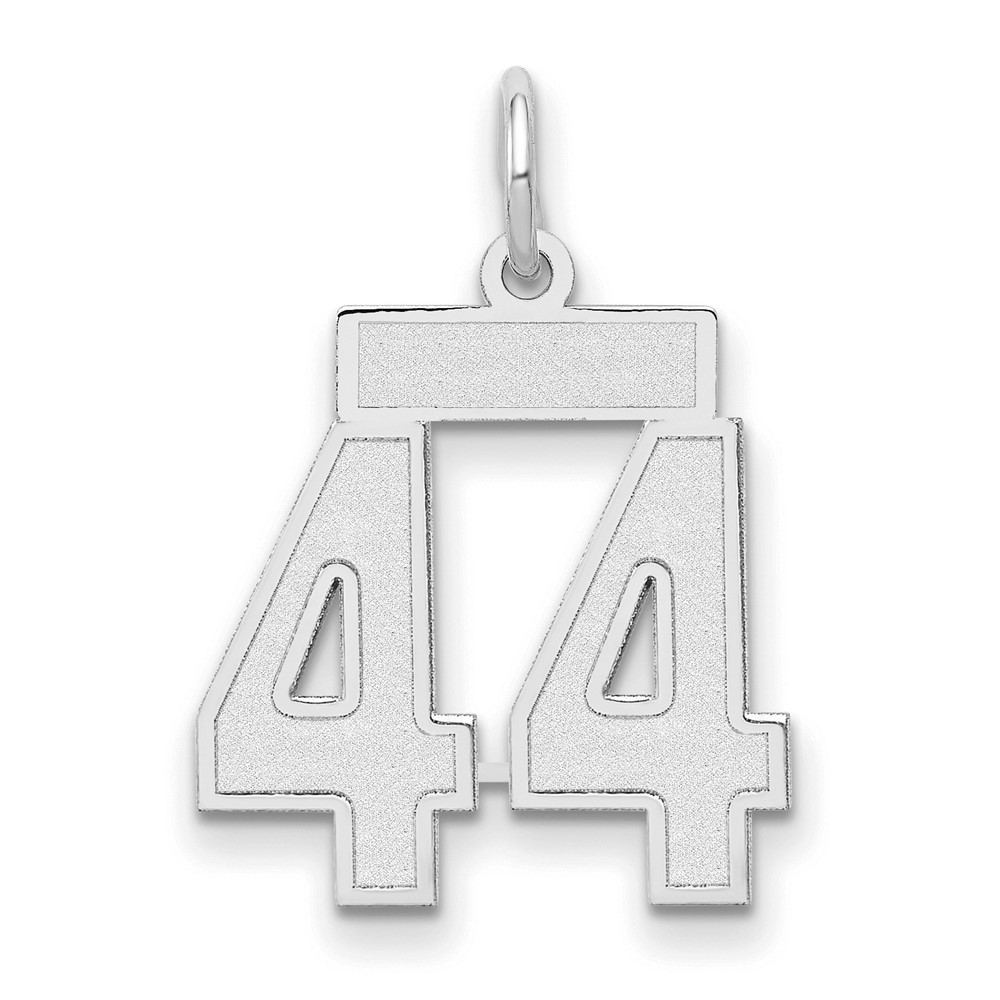 Picture of Finest Gold  14K White Small Satin Number 44 Charm