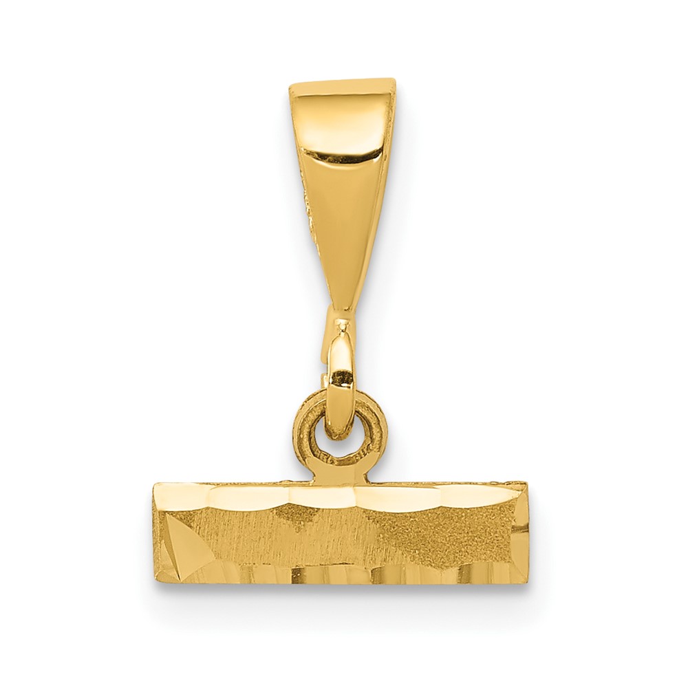 Picture of Finest Gold 10K Yellow Gold Casted Small Diamond-Cut Top Charm
