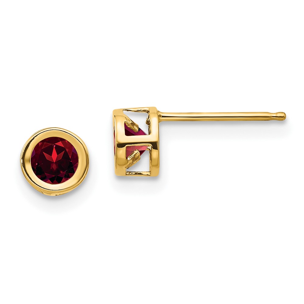 Gemstone Classics(tm) 14kt. Yellow Gold Garnet Stud Earrings -  Fine Jewelry Collections, XBE1