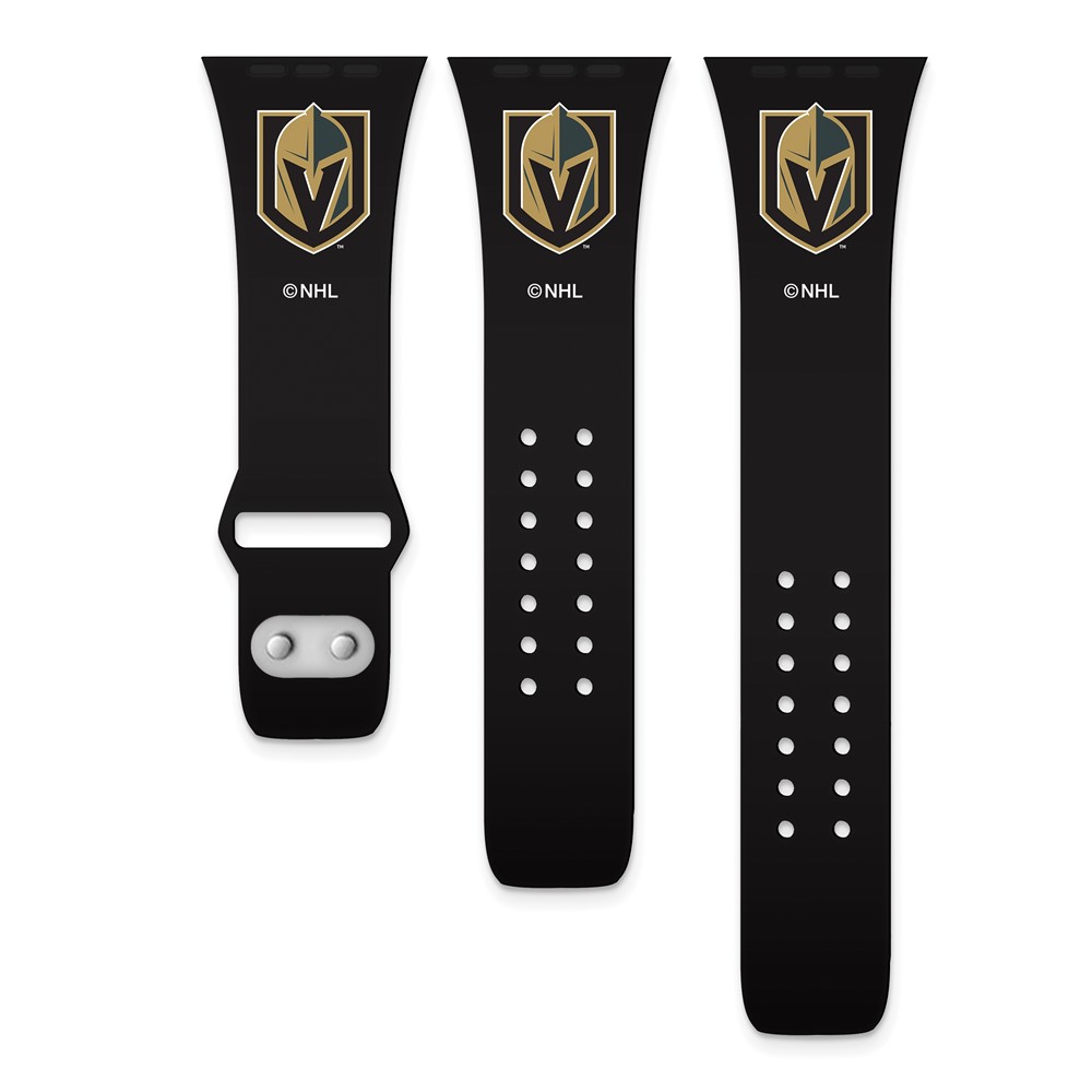 Picture of Finest Gold Gametime 42-44 mm Vegas Gold Knights Silicon Band-Fits Apple Watch
